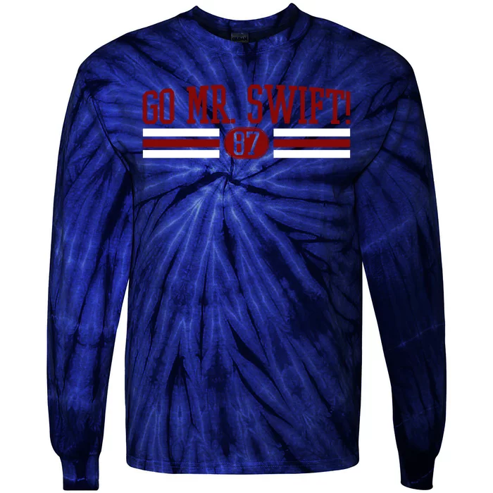 Go Mr Swift Kansas Football Tie-Dye Long Sleeve Shirt