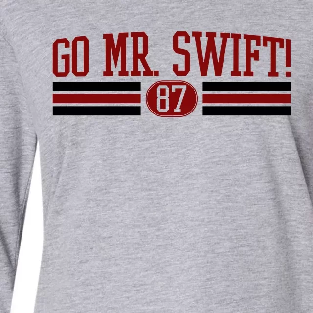 Go Mr Swift Kansas Football Womens Cotton Relaxed Long Sleeve T-Shirt