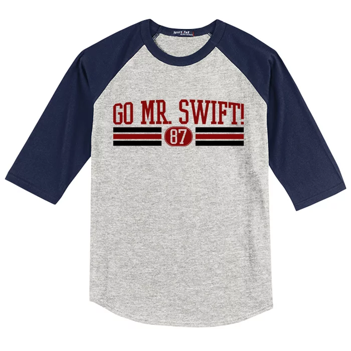 Go Mr Swift Kansas Football Kids Colorblock Raglan Jersey