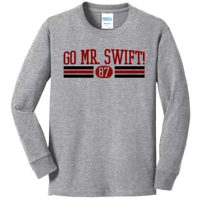 Go Mr Swift Kansas Football Kids Long Sleeve Shirt