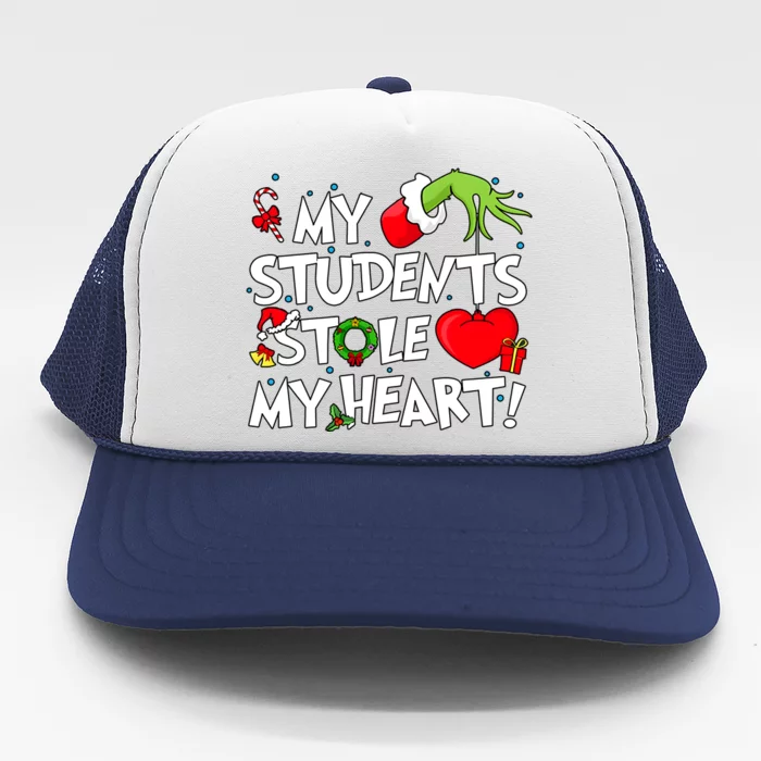 Grinchmas My Student Stole My Heart Christmas Holiday Season Teacher Trucker Hat