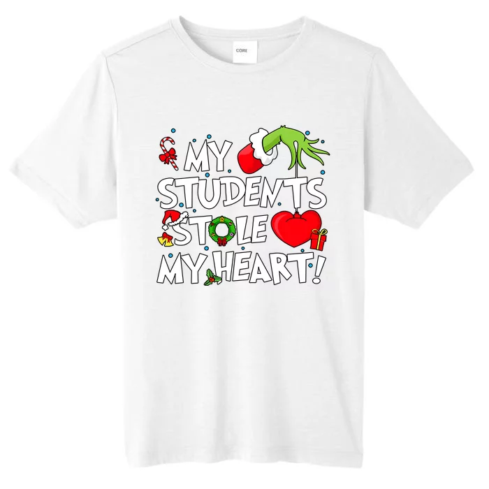 Grinchmas My Student Stole My Heart Christmas Holiday Season Teacher ChromaSoft Performance T-Shirt