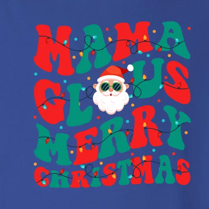 Groovy Mama Santa Merry Christmas Lights Mom Xmas Pajamas Cute Gift Toddler Long Sleeve Shirt