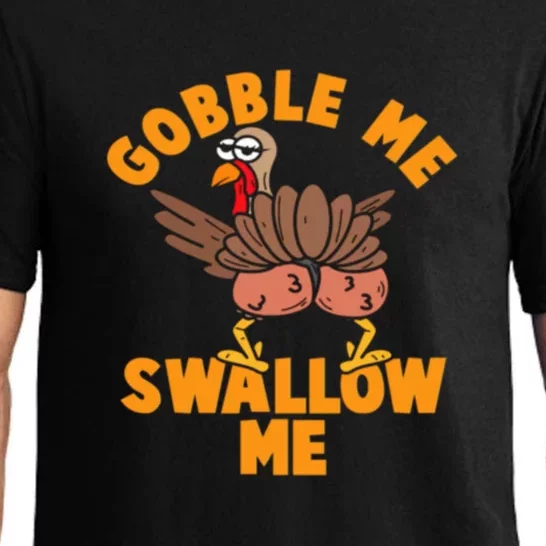 Gobble Me Swallow Funny Thanksgiving Turkey Pajama Set