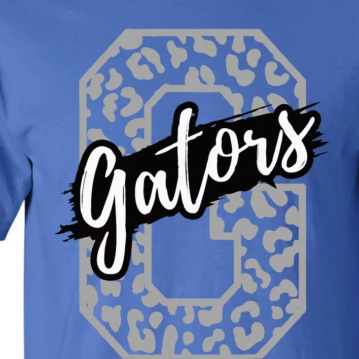 Gators Mascot School Sports Fan Team Spirit Heart Football Tall T-Shirt