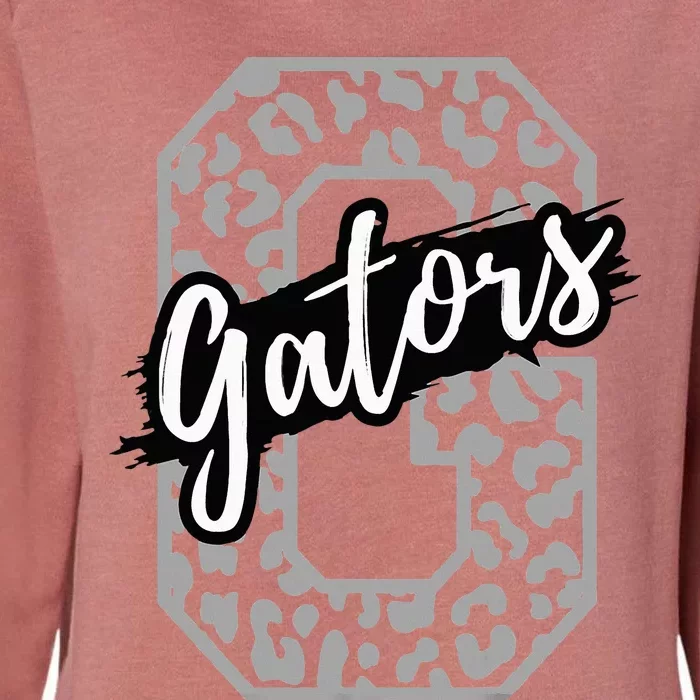 Gators Mascot School Sports Fan Team Spirit Heart Football Womens California Wash Sweatshirt