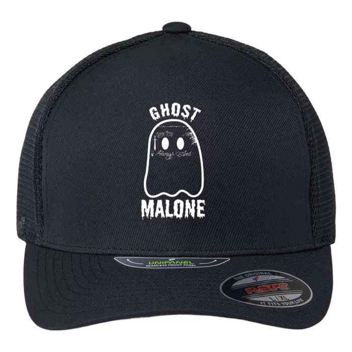 Ghost Malone Spooky Halloween Flexfit Unipanel Trucker Cap