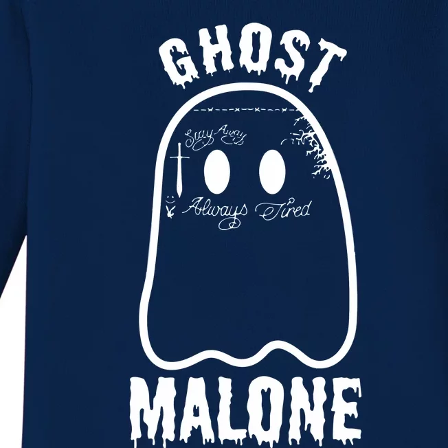 Ghost Malone Spooky Halloween Baby Long Sleeve Bodysuit