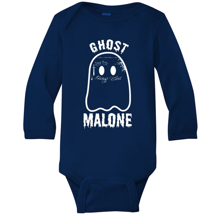 Ghost Malone Spooky Halloween Baby Long Sleeve Bodysuit