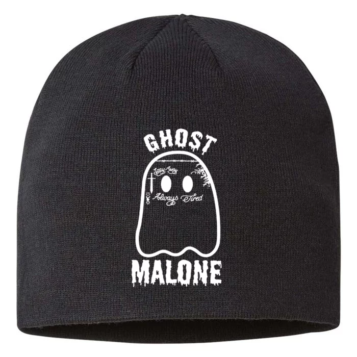 Ghost Malone Spooky Halloween 8 1/2in Sustainable Knit Beanie