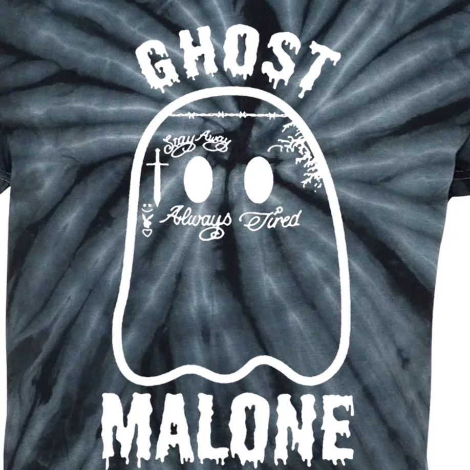 Ghost Malone Spooky Halloween Kids Tie-Dye T-Shirt