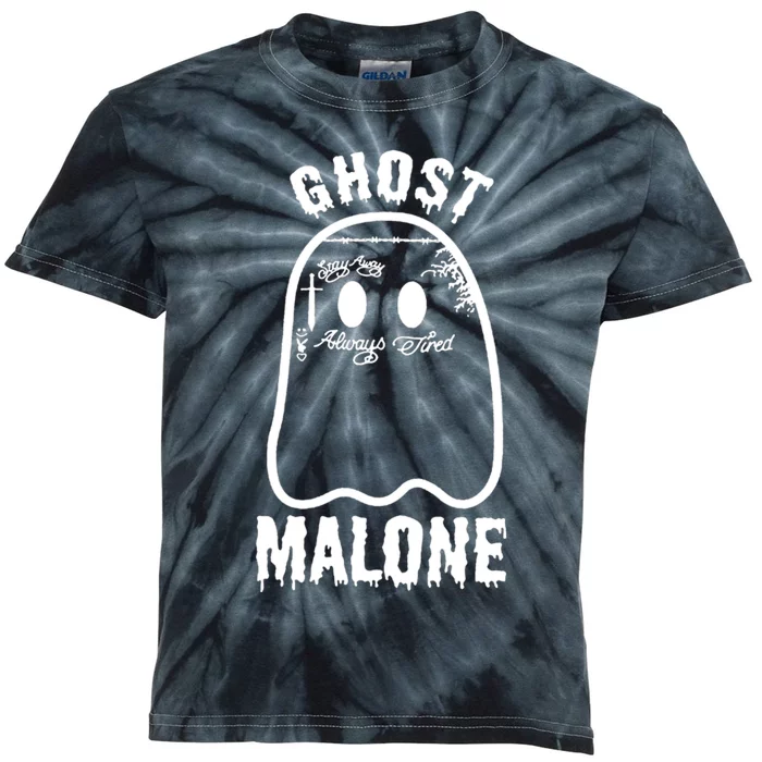 Ghost Malone Spooky Halloween Kids Tie-Dye T-Shirt