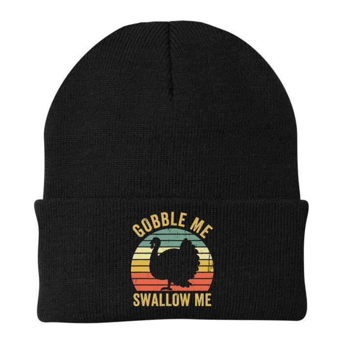 Gobble Me Swallow Funny Thanksgiving Feast Turkey Trot Knit Cap Winter Beanie