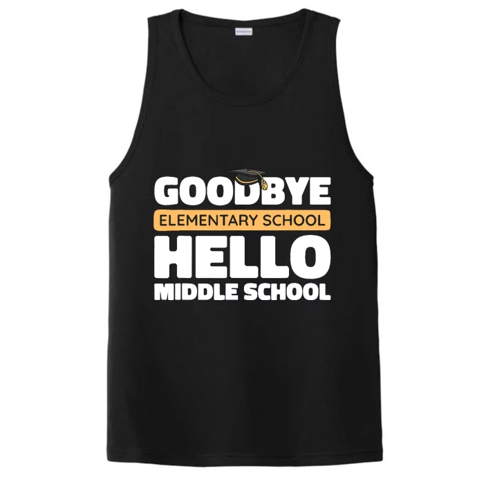 Goodbye Middle School Hello High School 8th Grade Graduation Performance Tank