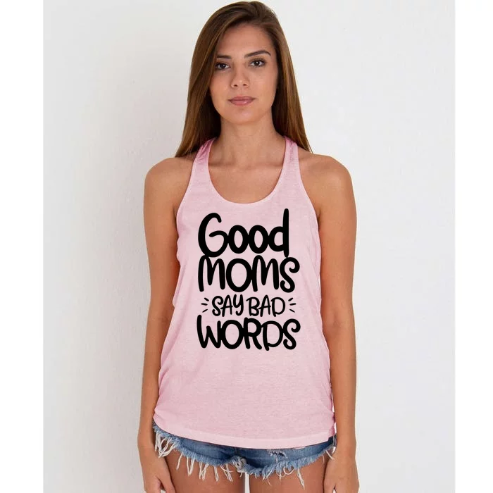 Good Moms Say Bad Words Women's Knotted Racerback Tank