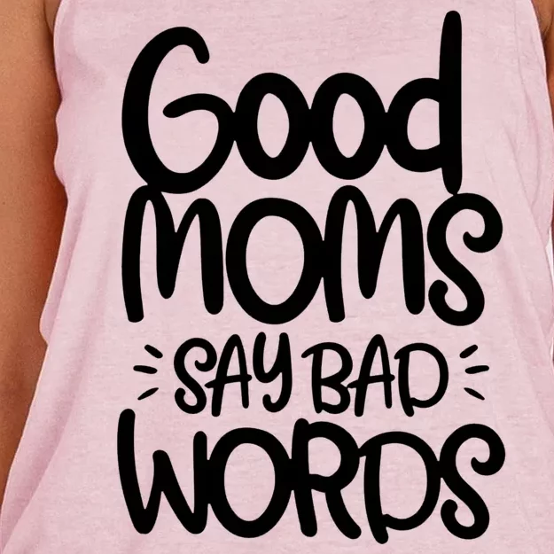 Good Moms Say Bad Words Women's Knotted Racerback Tank