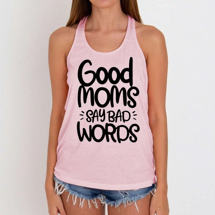 Good Moms Say Bad Words Women's Knotted Racerback Tank