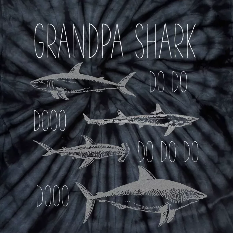 Grandpa Multiple Shark Do Doo Do Do Do Doo T Tie-Dye T-Shirt