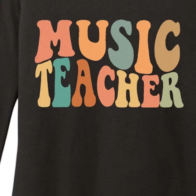 Groovy Music Teacher Cute Back to School Supplies Womens CVC Long Sleeve Shirt