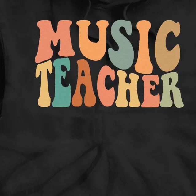 Groovy Music Teacher Cute Back to School Supplies Tie Dye Hoodie