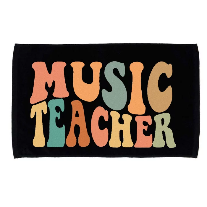 Groovy Music Teacher Cute Back to School Supplies Microfiber Hand Towel