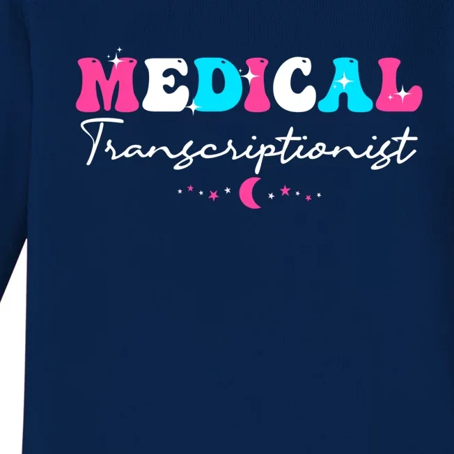 Groovy Medical Transcription Transcriptionists Healthcare Gift Baby Long Sleeve Bodysuit