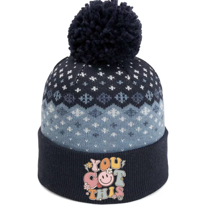 Groovy Motivational Testing Day Teacher Student You Got This The Baniff Cuffed Pom Beanie