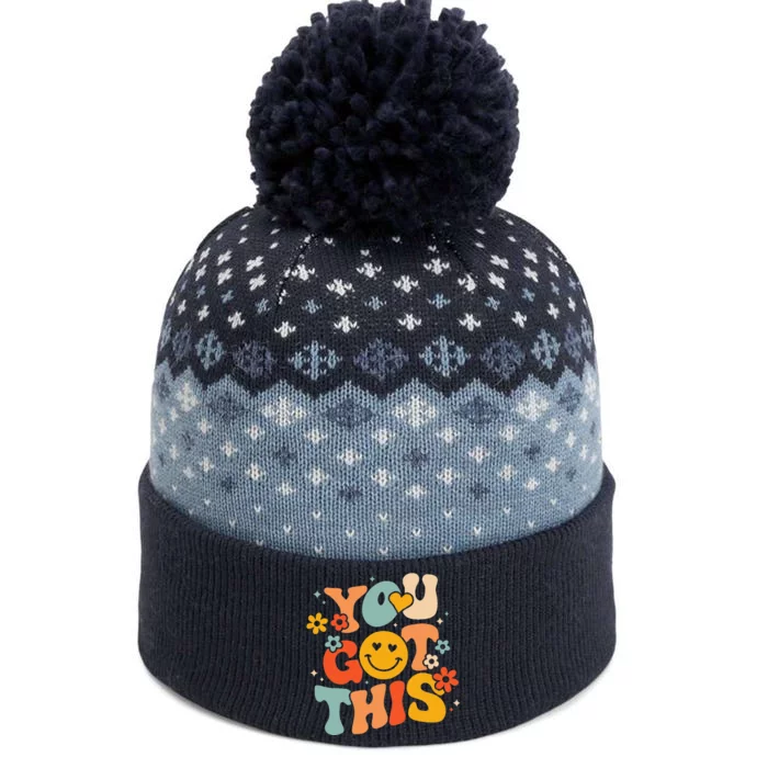 Groovy Motivational Testing Day Teacher Student You Got This The Baniff Cuffed Pom Beanie