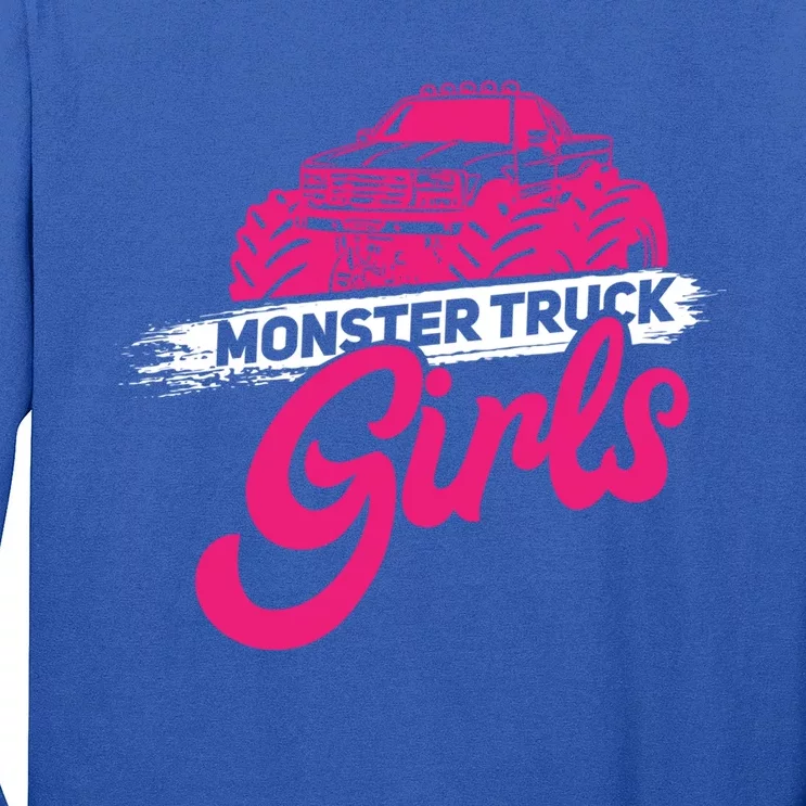 Girls Monster Truck Gift Motor Sports Big Trucks Gift Long Sleeve Shirt