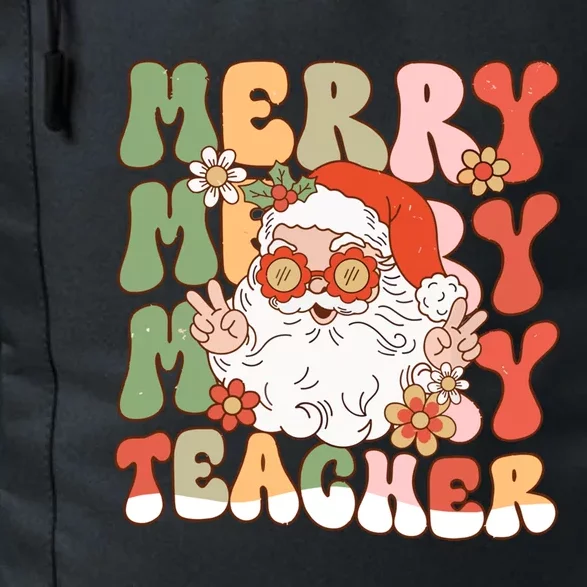 Groovy Merry Teacher Christmas SantaS Favorite Teacher Gift Daily Commute Backpack