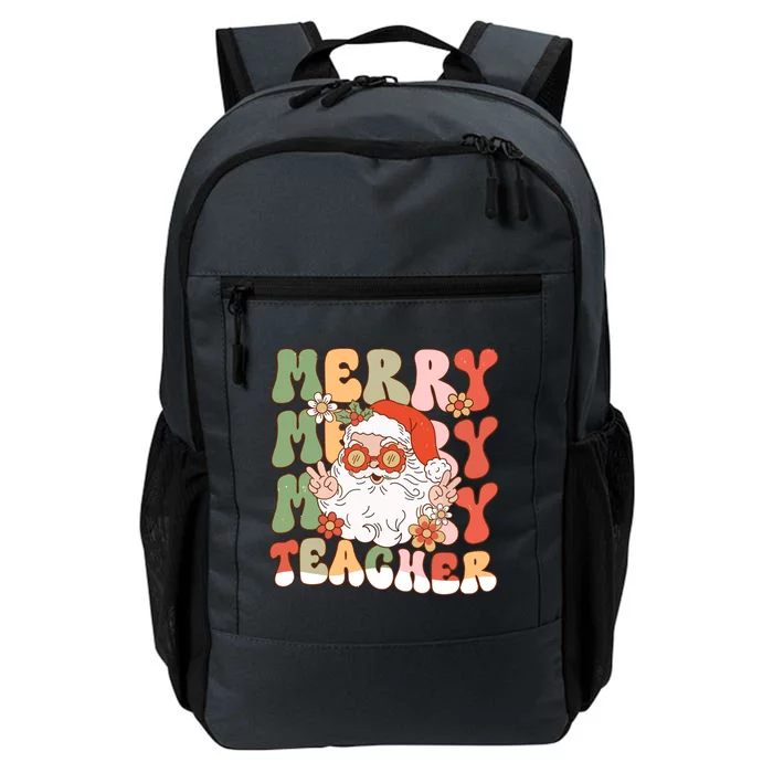 Groovy Merry Teacher Christmas SantaS Favorite Teacher Gift Daily Commute Backpack