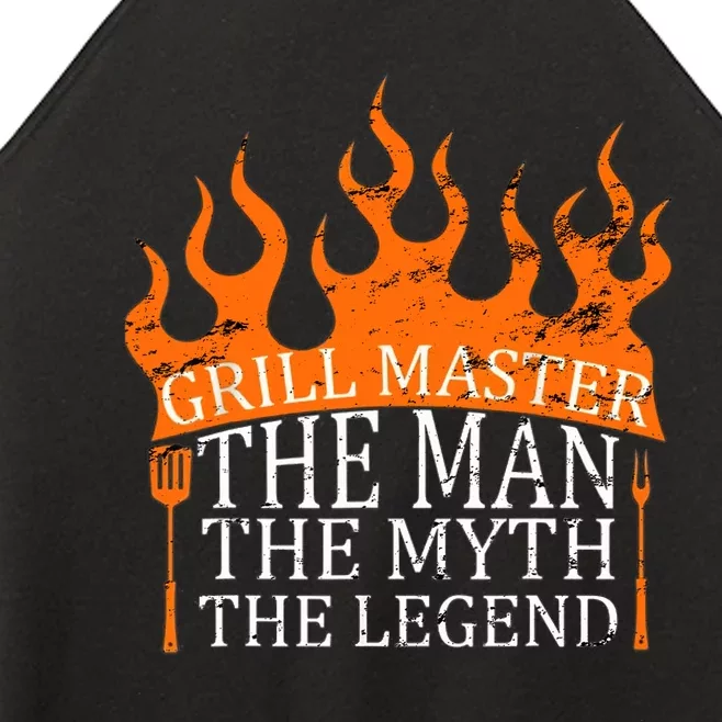 Grill Master - The Man The Myth The Legend BBQ Smoker Women’s Perfect Tri Rocker Tank