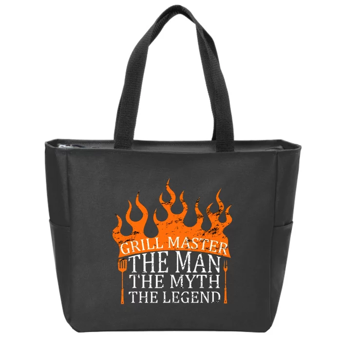 Grill Master - The Man The Myth The Legend BBQ Smoker Zip Tote Bag