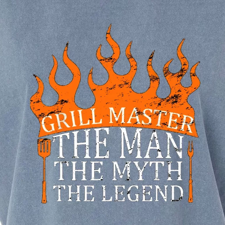 Grill Master - The Man The Myth The Legend BBQ Smoker Garment-Dyed Women's Muscle Tee