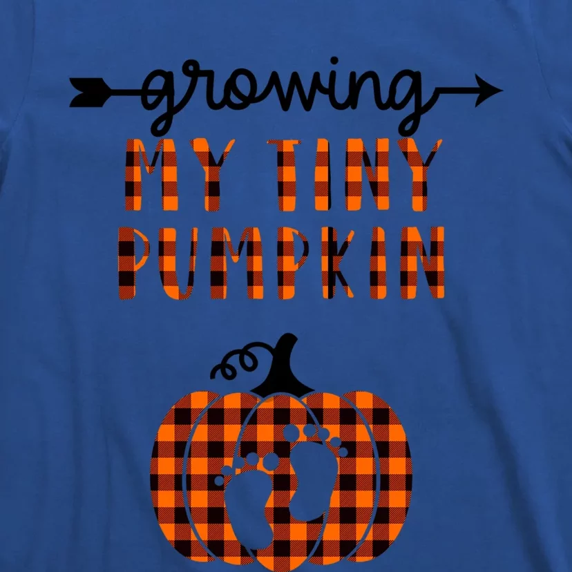 Growing My Tiny Pumpkin Thanksgiving Pregnancy Announcet Gift T-Shirt