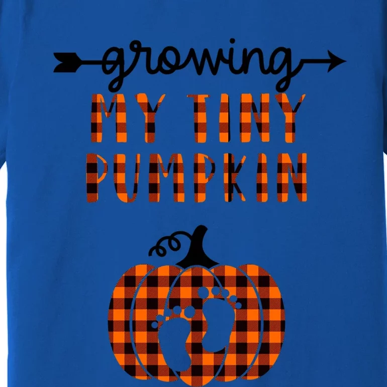 Growing My Tiny Pumpkin Thanksgiving Pregnancy Announcet Gift Premium T-Shirt