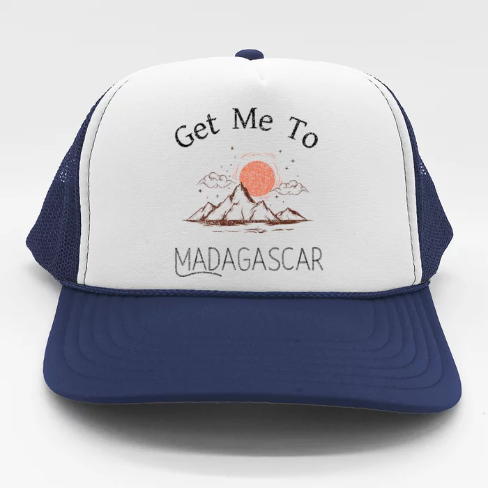 Get Me To Madagascar Vintage Vacation Trucker Hat