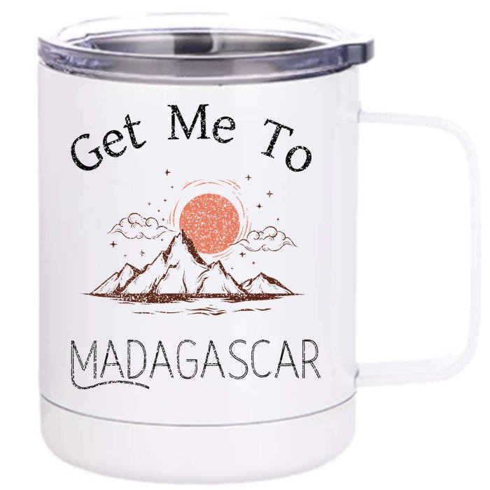 Get Me To Madagascar Vintage Vacation Front & Back 12oz Stainless Steel Tumbler Cup