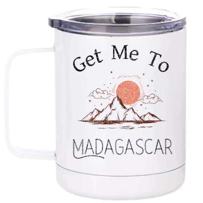 Get Me To Madagascar Vintage Vacation Front & Back 12oz Stainless Steel Tumbler Cup