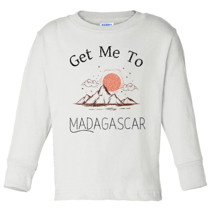 Get Me To Madagascar Vintage Vacation Toddler Long Sleeve Shirt