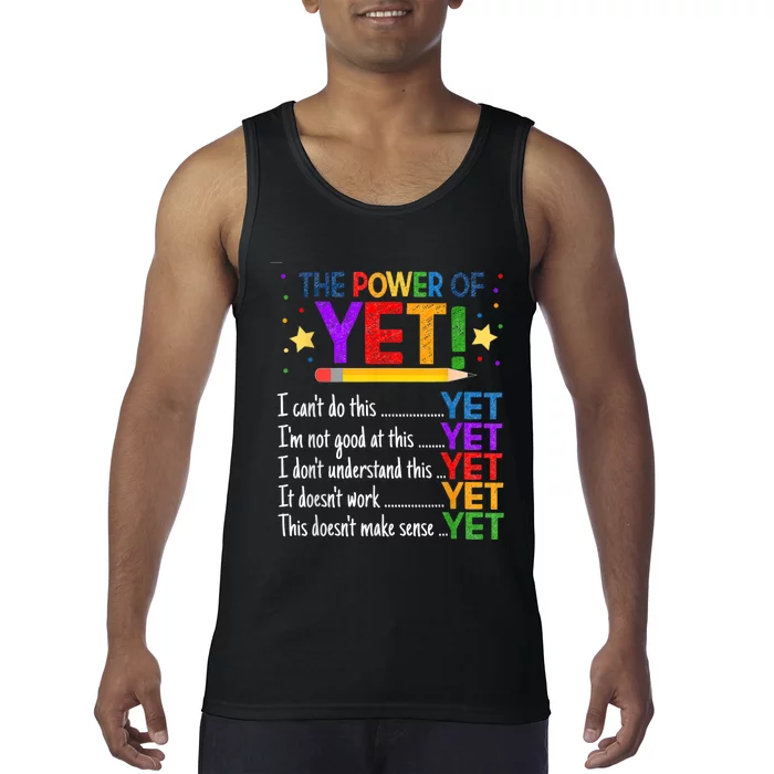 Growth Mindset Teacher Kindness Power Of Yet Inspirational Tank Top