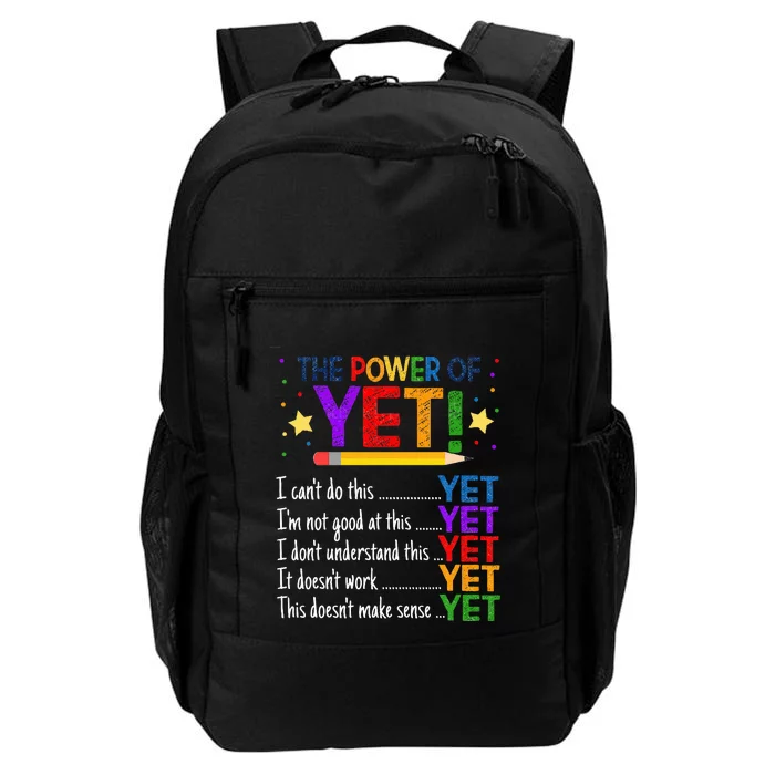 Growth Mindset Teacher Kindness Power Of Yet Inspirational Daily Commute Backpack