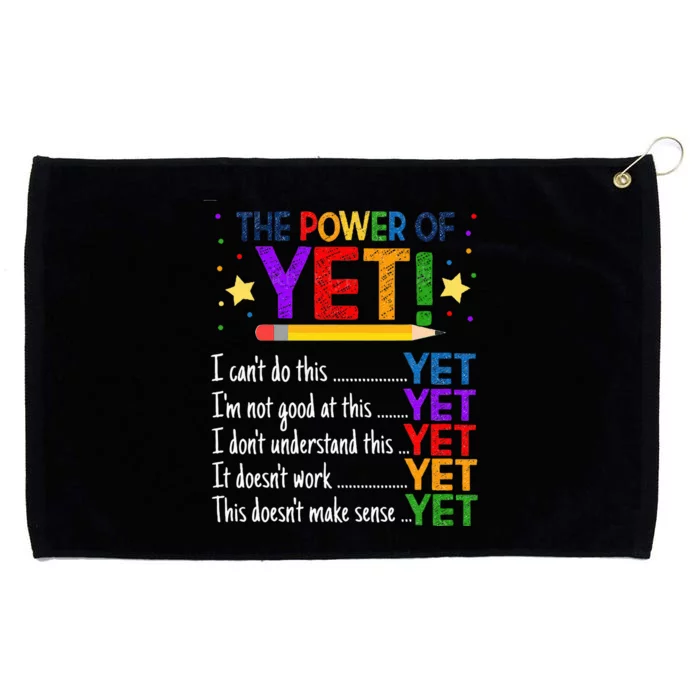 Growth Mindset Teacher Kindness Power Of Yet Inspirational Grommeted Golf Towel