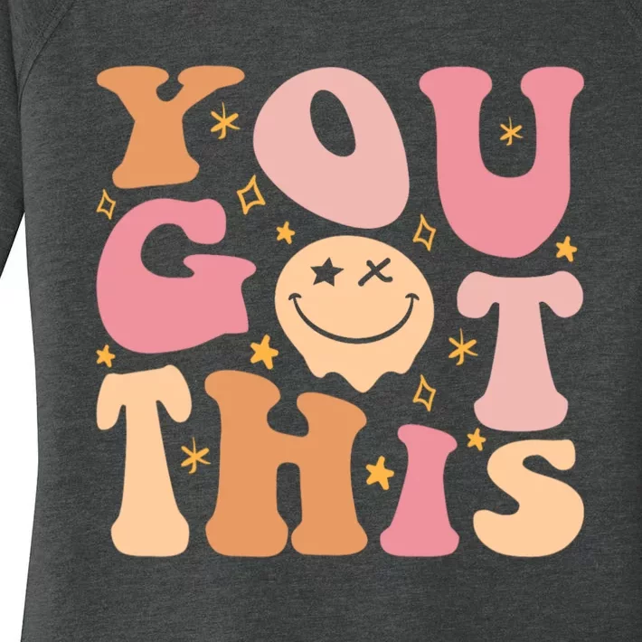 Groovy Motivational Testing Day Teacher Student You Got This Women's Perfect Tri Tunic Long Sleeve Shirt