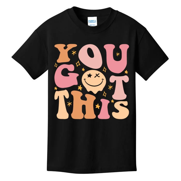 Groovy Motivational Testing Day Teacher Student You Got This Kids T-Shirt