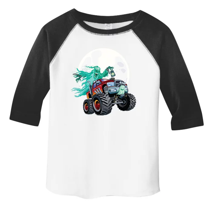 Ghost Monster Truck Funny Creepy Halloween Spirit Scary Gift Toddler Fine Jersey T-Shirt