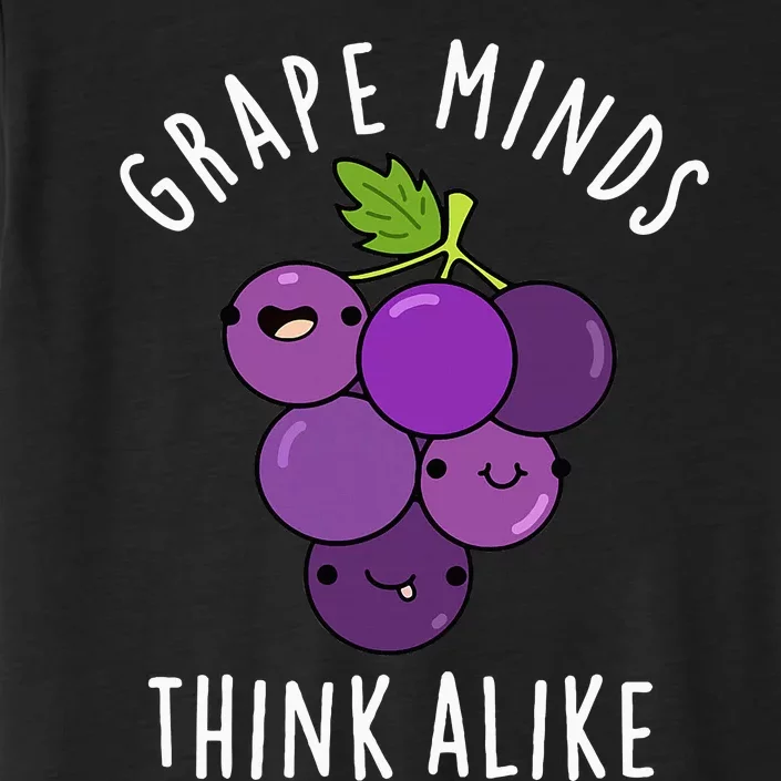 Grape Minds Think Alike Funny Fruit Pun ChromaSoft Performance T-Shirt