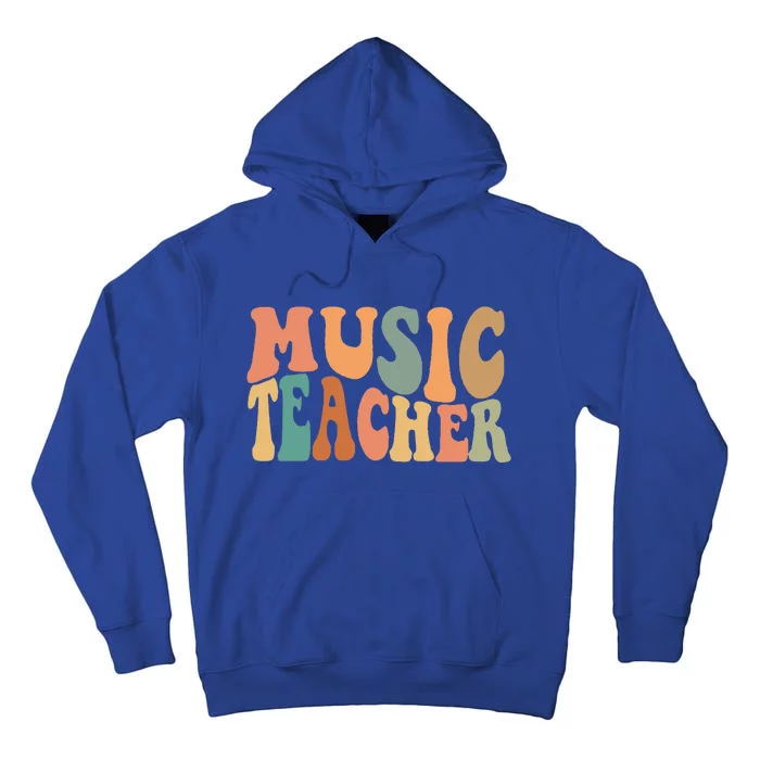 Groovy Music Teacher Cute Back To School Supplies Women Tall Hoodie