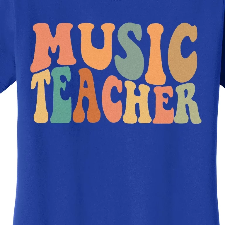 Groovy Music Teacher Cute Back To School Supplies Women Women's T-Shirt