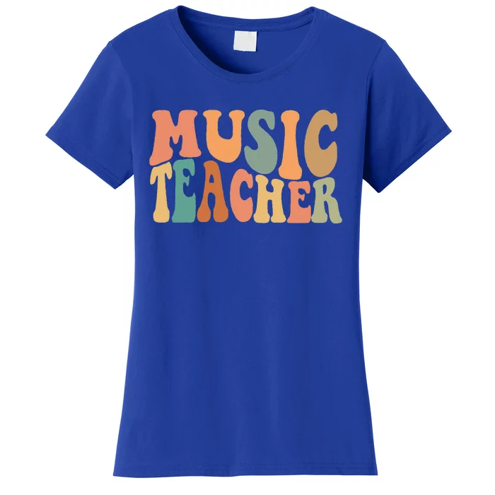 Groovy Music Teacher Cute Back To School Supplies Women Women's T-Shirt